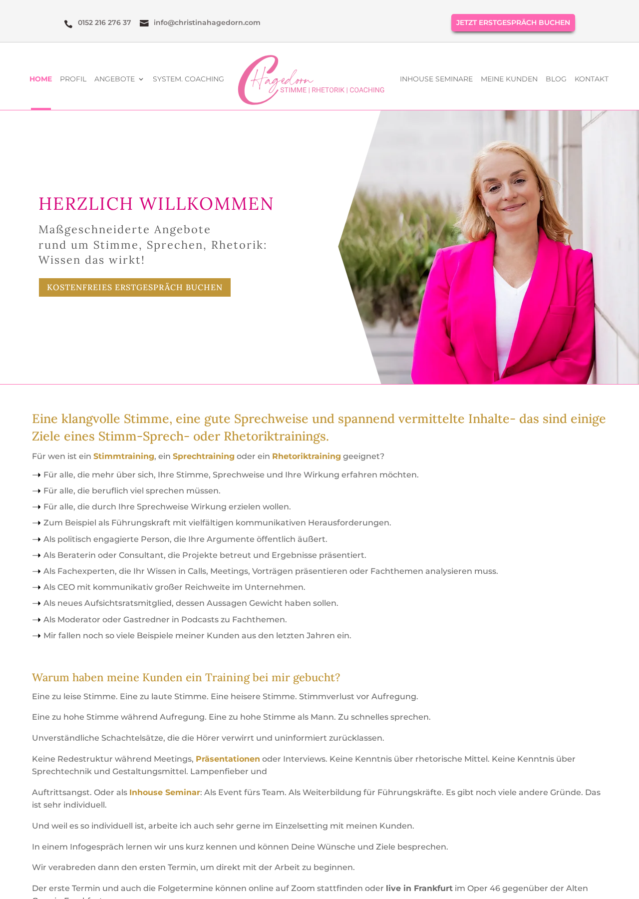 Webdesign-Referenz: Christina Hagedorn