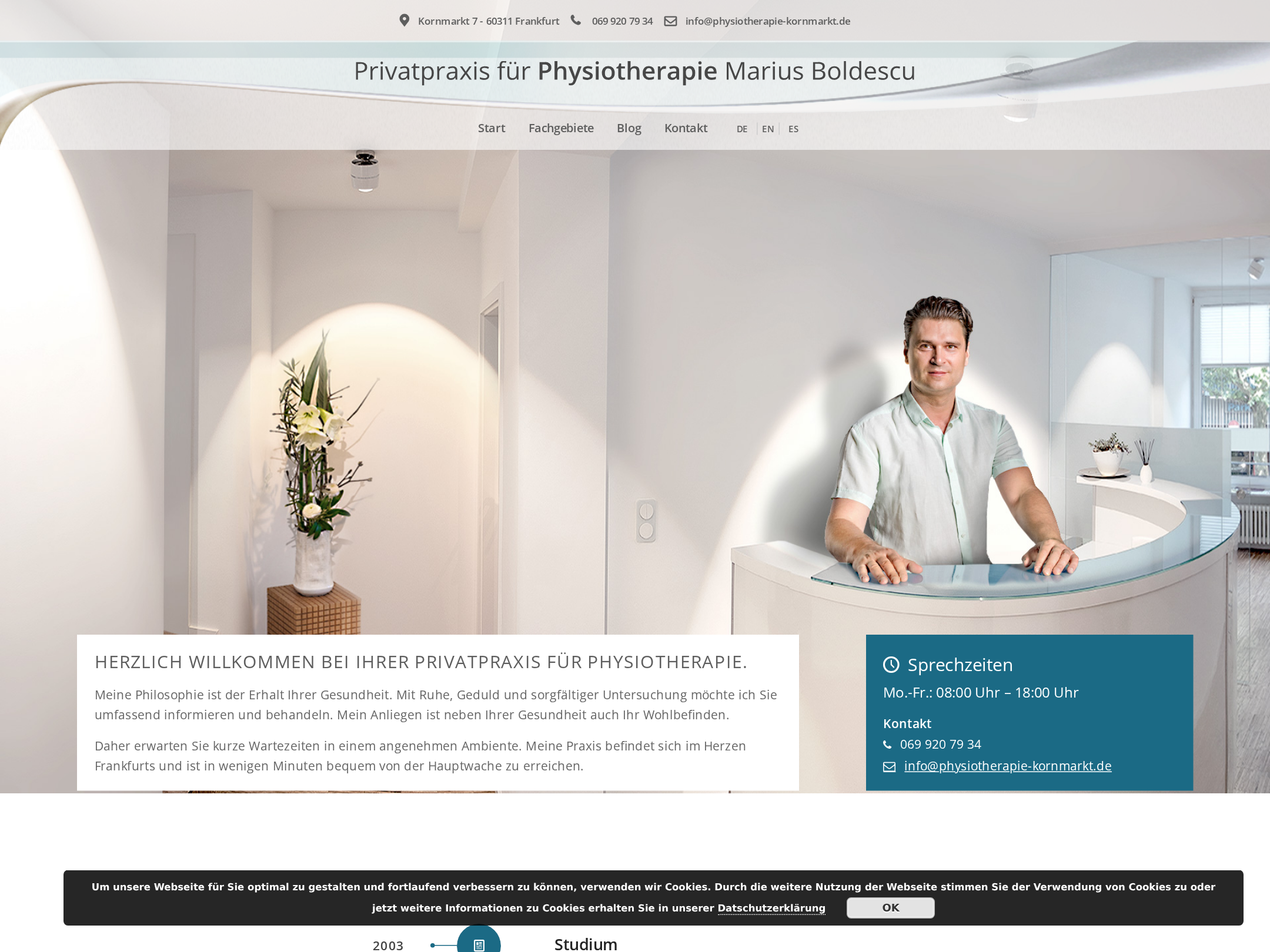 Webdesign-Referenz: Physiotherapie Kornmarkt