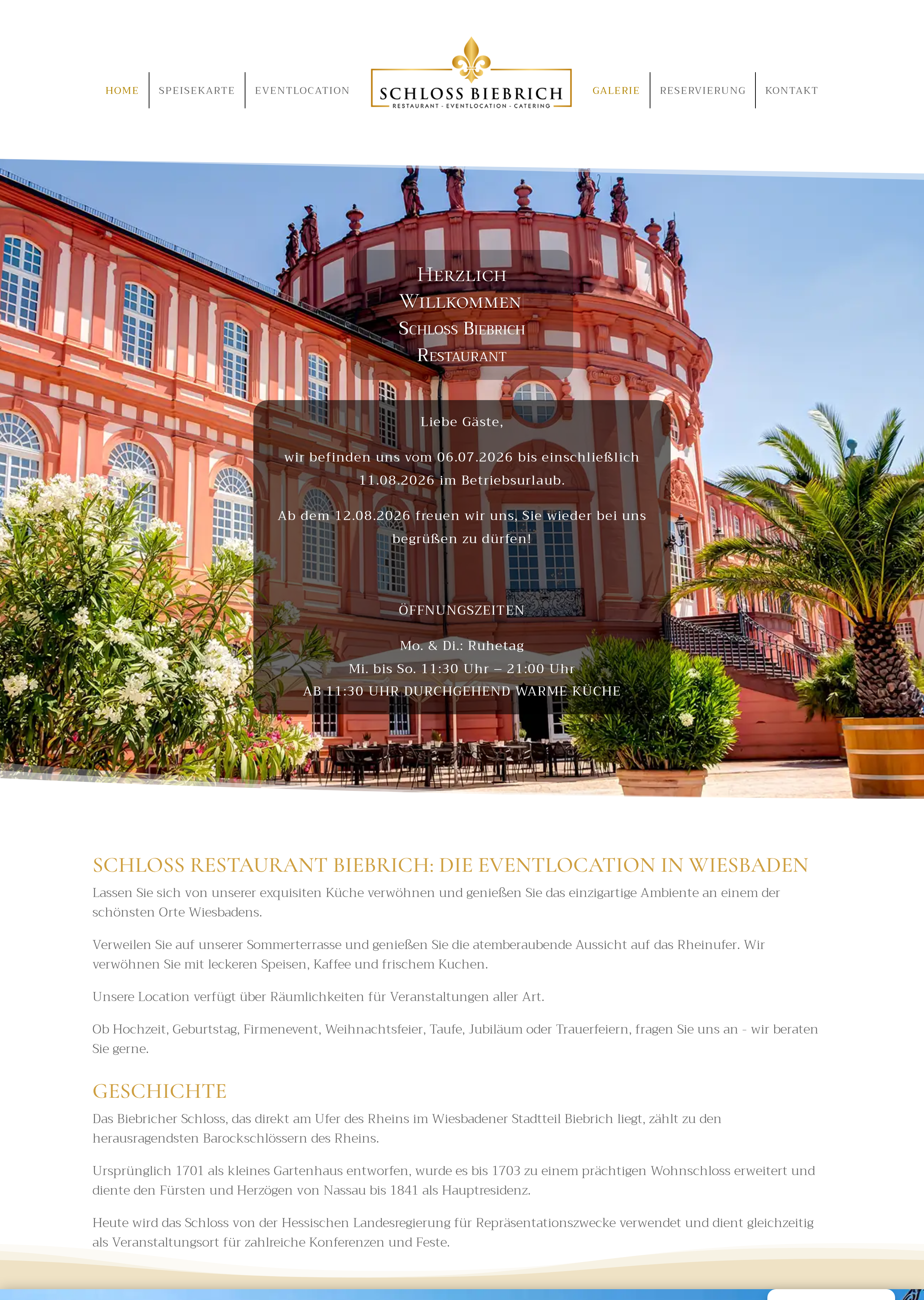 Webdesign-Referenz: Schloss Biebrich
